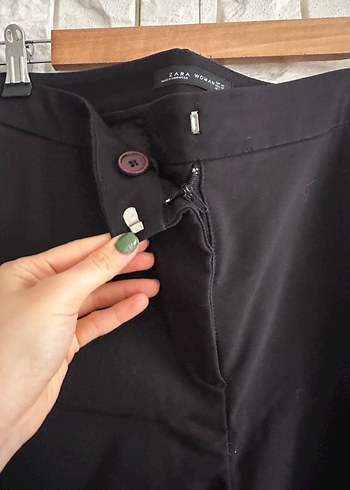 Siyah Kadın Kumaş Pantolon - Görsel 3