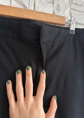 Siyah Kumaş Kadın Pantolon - Görsel 4