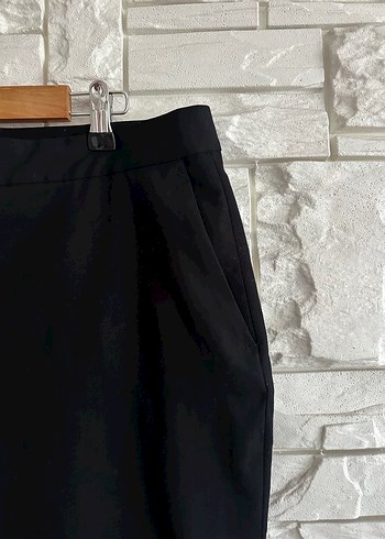 Siyah Kumaş Kadın Pantolon - Görsel 2