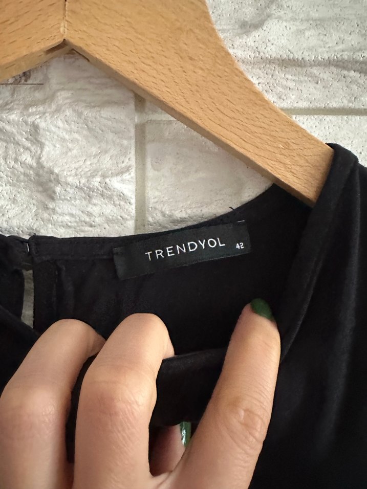 Siyah Kolsuz Uzun  Elbise - Görsel 4