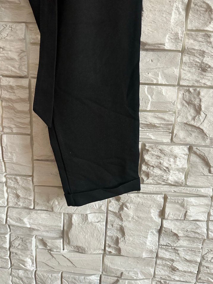 Kadın Siyah Kemerli Pantolon - Görsel 2