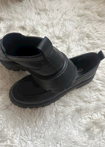 Siyah Platform Topuklu Kadın Loafer Ayakkabı - Görsel 3