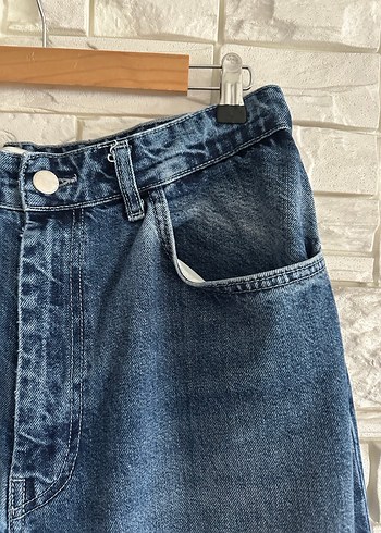 ZARA Bol Kesim Kadın Denim Pantolon - Görsel 4