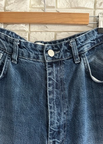 ZARA Bol Kesim Kadın Denim Pantolon - Görsel 5