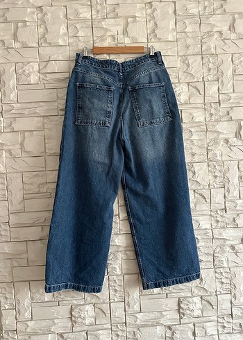 ZARA Bol Kesim Kadın Denim Pantolon - Görsel 6
