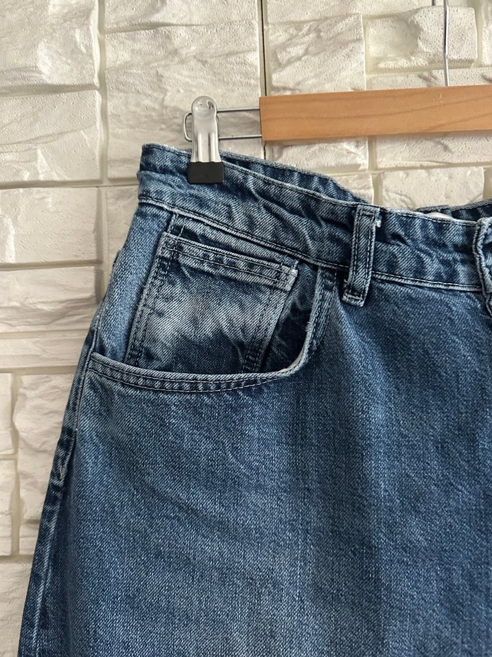 ZARA Bol Kesim Kadın Denim Pantolon - Görsel 3
