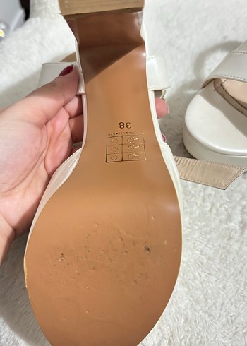 Beyaz Platform Topuklu Kadın Abiye Ayakkabı - Görsel 8