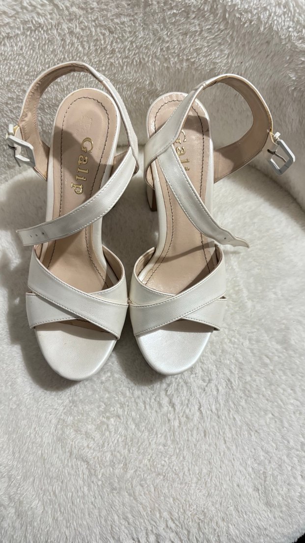 Beyaz Platform Topuklu Kadın Abiye Ayakkabı - Görsel 5