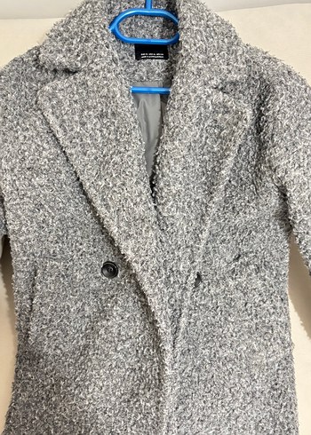 Gri kadın  Peluş Ceket - Görsel 3