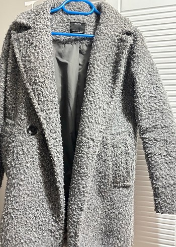 Gri kadın  Peluş Ceket - Görsel 5