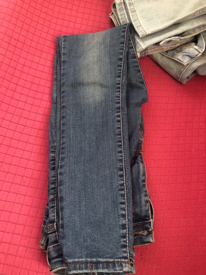 Kadın Gri Mavi Fitilli Midi Denim Pantolon — görsel 3/5