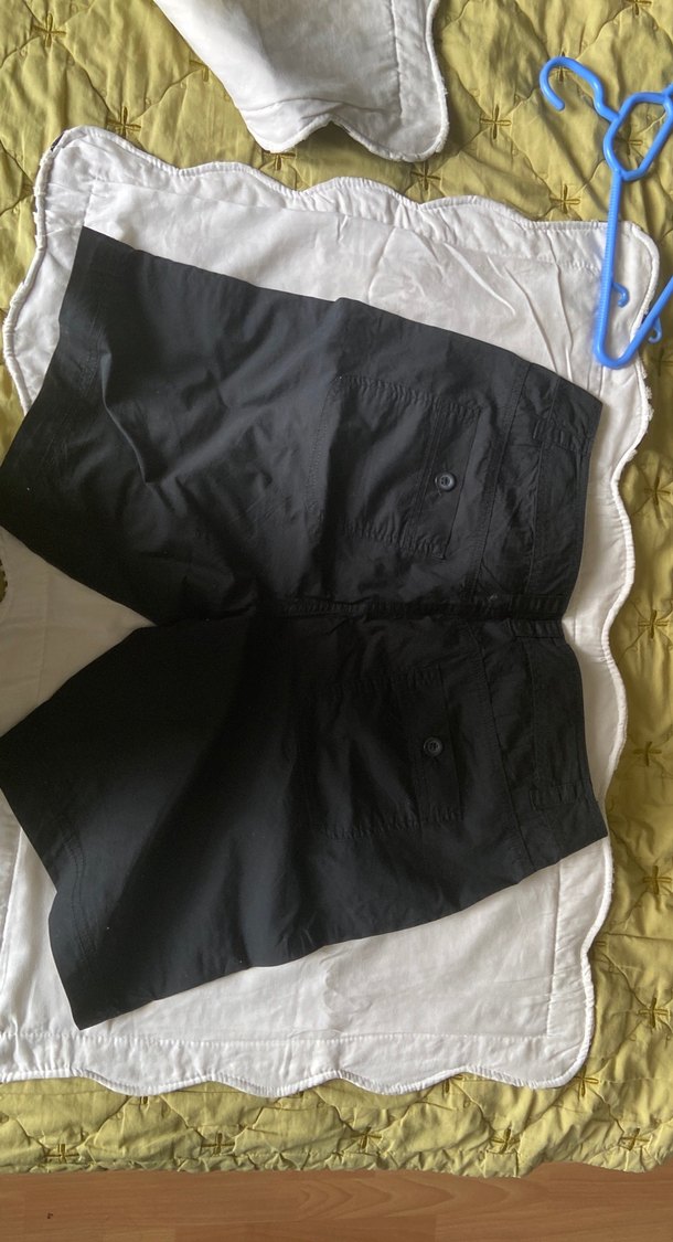 Siyah Kemerli Midi Hamile Şortu - Görsel 2