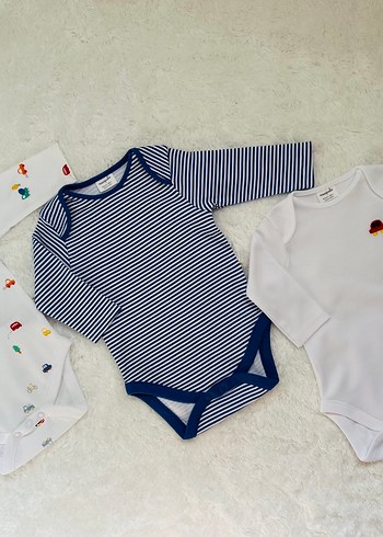 Uzun Kollu Nakışlı Bebek Çıtçıtlı Body %/100 pamuk