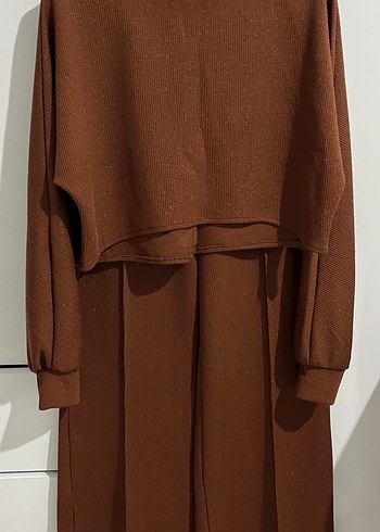 Kadın Kahverengi Uzun Kollu İkili Takım - Görsel 5