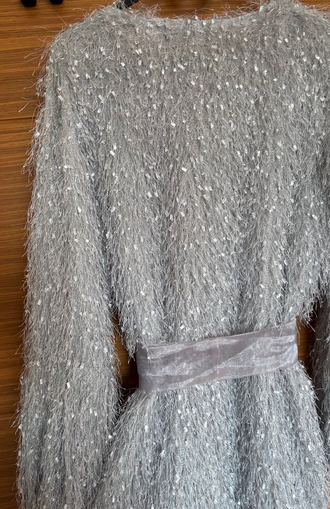 Gümüş Püsküllü Şık Abiye - Görsel 3