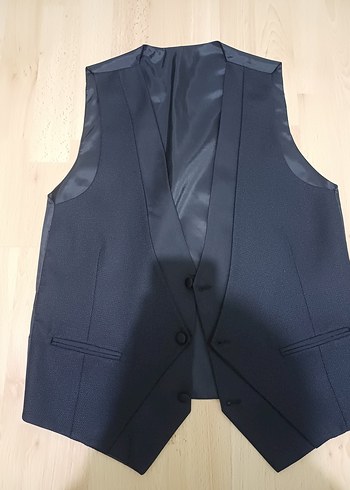 Erkek Siyah Klasik Düğmeli Yelek - Görsel 2