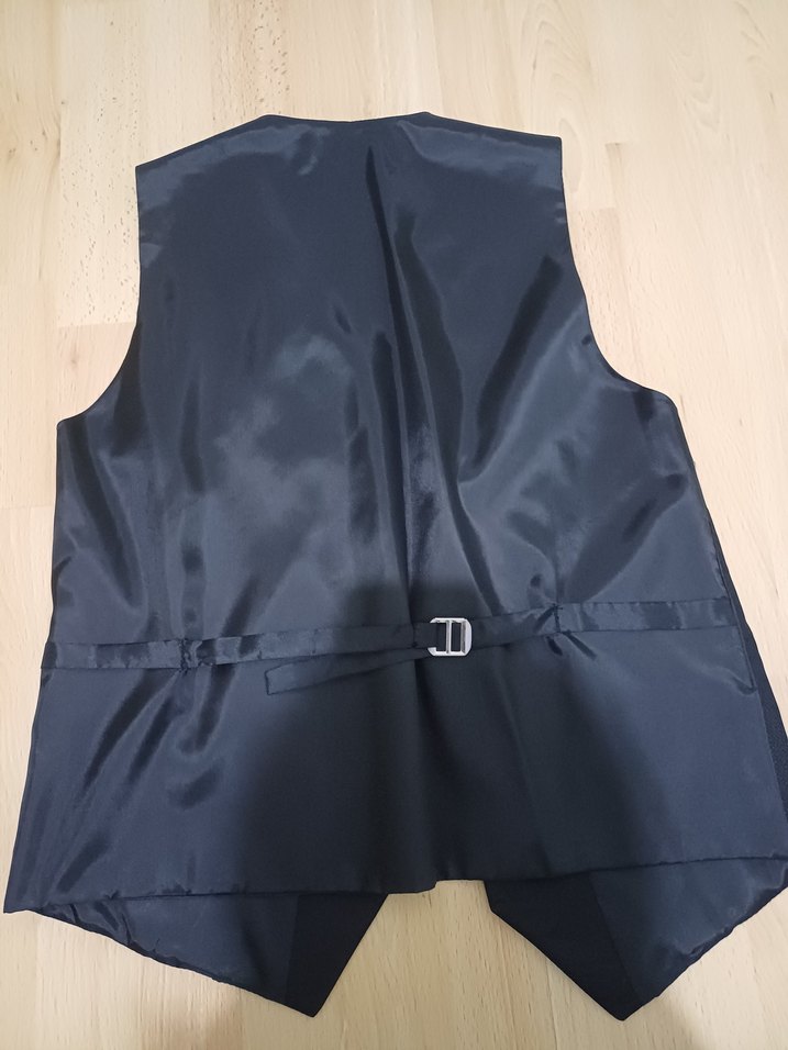 Erkek Siyah Klasik Düğmeli Yelek - Görsel 3