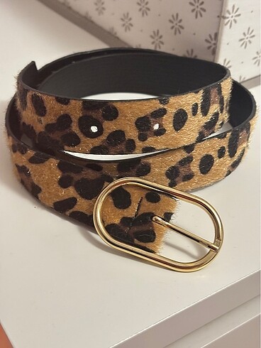 leopar desenli kemer