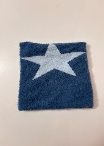 star yıldız desenli mavi bere - Görsel 2