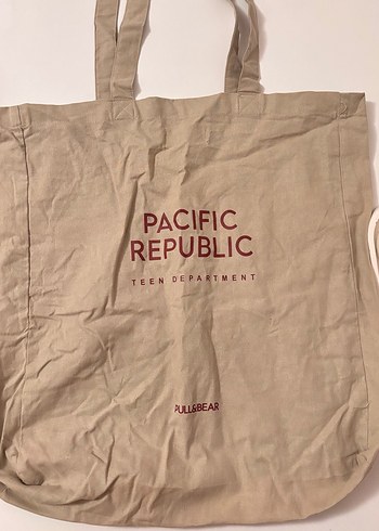 pull & bear pacific republic tote bag - Görsel 2