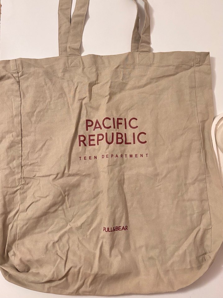 pull & bear pacific republic tote bag - Görsel 2