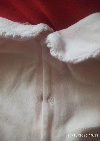 Dantel Detaylı pudra Bebek Tulum - Görsel 5