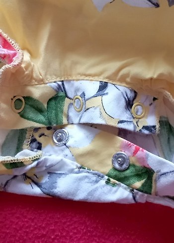 Sarı Bohem Çiçek Desenli bebek tulumu - Görsel 2