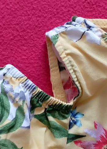 Sarı Bohem Çiçek Desenli bebek tulumu - Görsel 3