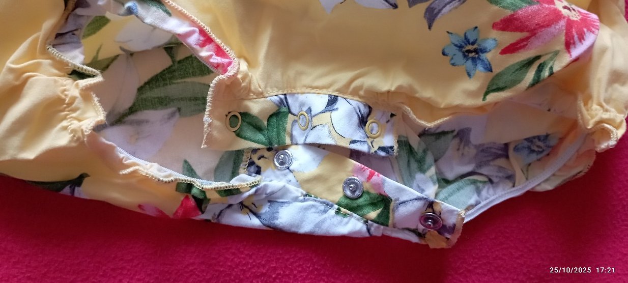 Sarı Bohem Çiçek Desenli bebek tulumu - Görsel 2