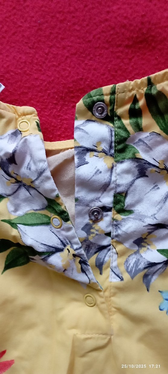 Sarı Bohem Çiçek Desenli bebek tulumu - Görsel 5