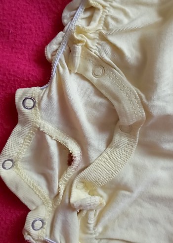 Sarı Bebek Kız Tulum, Elastik Detaylı ,midye kabukulu kiz tulumu - Görsel 5