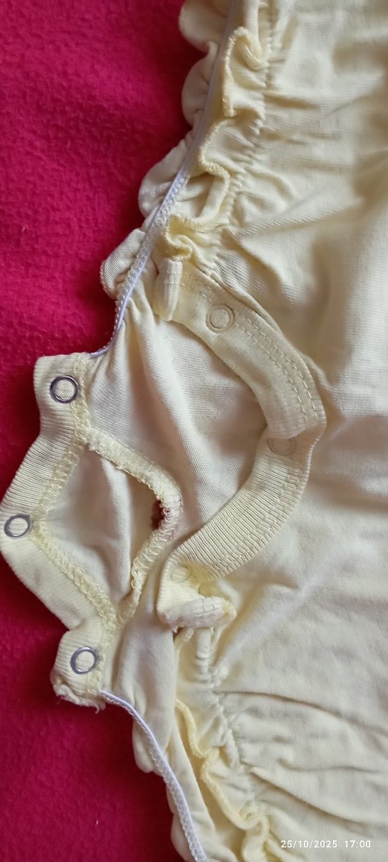 Sarı Bebek Kız Tulum, Elastik Detaylı ,midye kabukulu kiz tulumu - Görsel 5