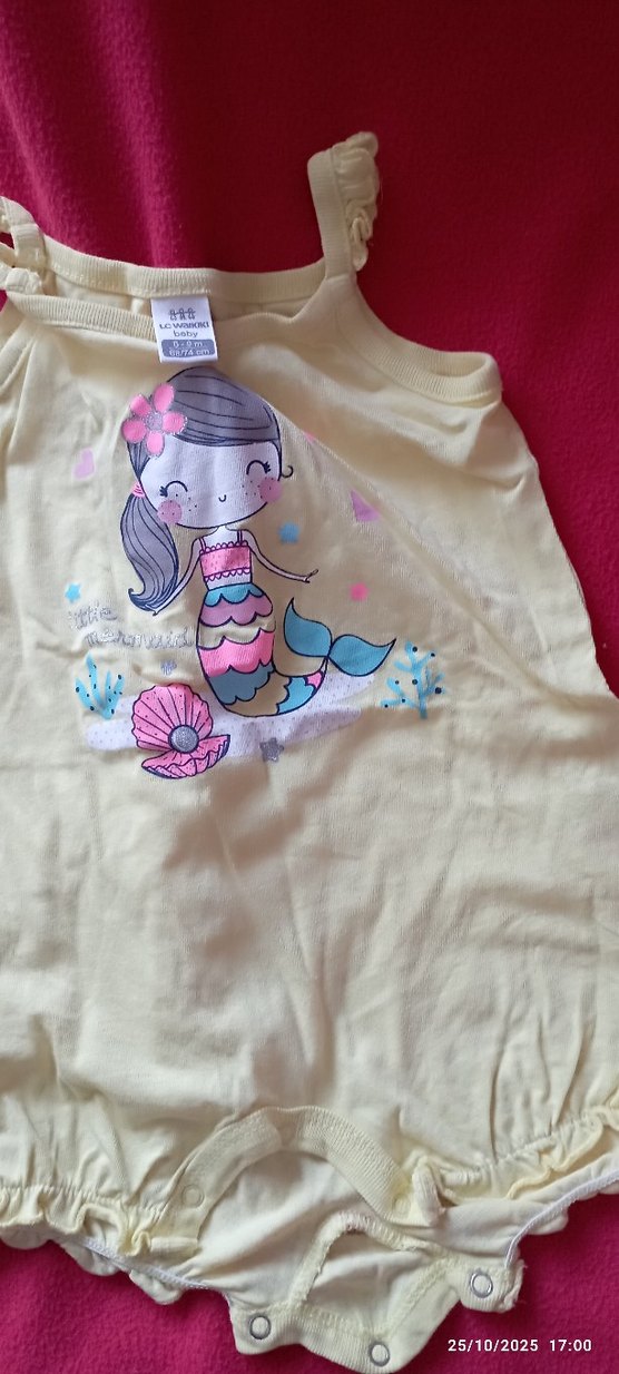 Sarı Bebek Kız Tulum, Elastik Detaylı ,midye kabukulu kiz tulumu - Görsel 3