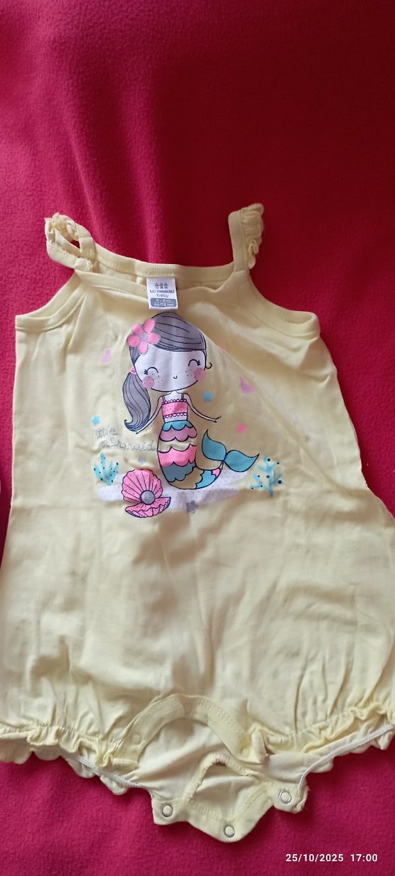 Sarı Bebek Kız Tulum, Elastik Detaylı ,midye kabukulu kiz tulumu - Görsel 4