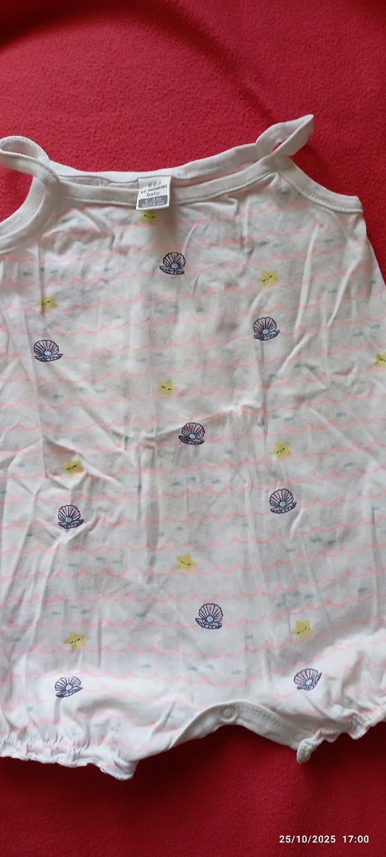 Sarı Bebek Kız Tulum, Elastik Detaylı ,midye kabukulu kiz tulumu - Görsel 2