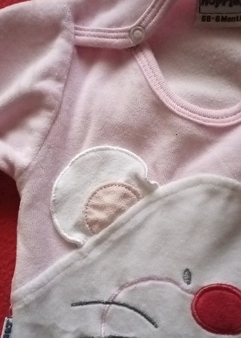 Nakışlı Beyaz Çocuk uzun kollu tulum - Görsel 5