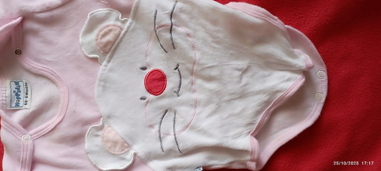 Nakışlı Beyaz Çocuk uzun kollu tulum - Görsel 2