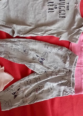 Kız Çocuk Gri Pamuklu Uzun Kollu esofman - Görsel 2