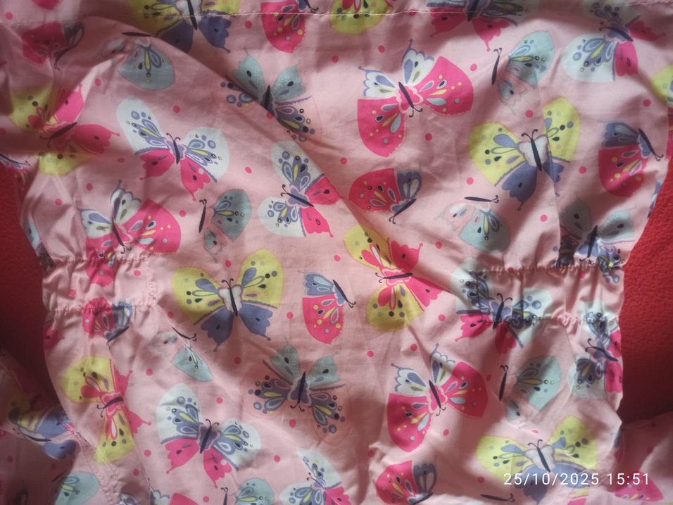 Renkli Baskılı Kız Yağmurluğu Fermuarlı - Görsel 4