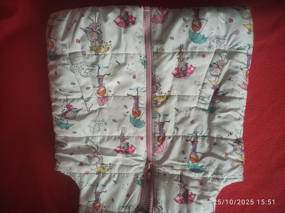 Kız Çocuk Baskılı Fermuarlı Yelek - Görsel 2