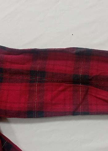 Kız çocuk Bordo Düğmeli Uzun Kollu Gömlek - Görsel 5