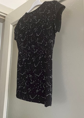 Siyah Payetli V Yaka Hamile Tişörtü - Görsel 2