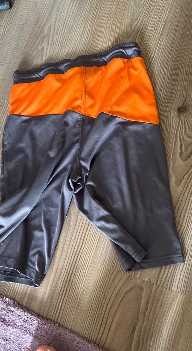 Turuncu Gri Bel Bantlı Spor Şort - Görsel 3