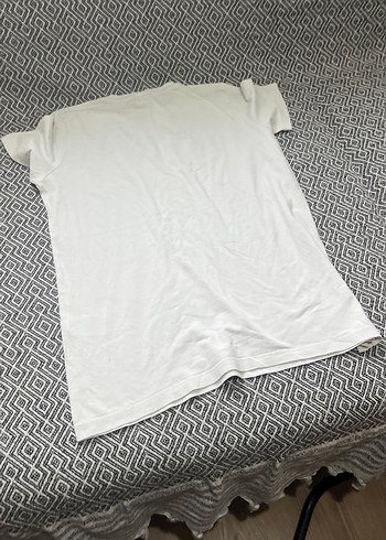 Baskılı Beyaz Hamile Tişörtü - Görsel 3