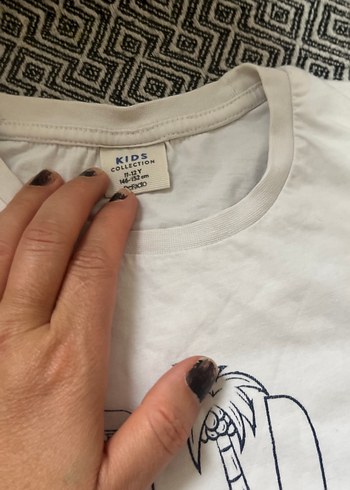 Baskılı Beyaz Hamile Tişörtü - Görsel 2