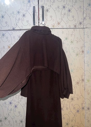 Kahverengi Uzun Kollu Uzun Elbise - Görsel 2