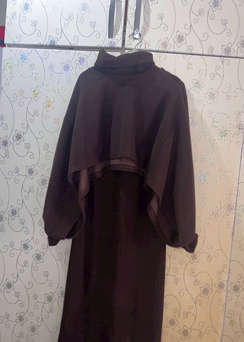 Kahverengi Uzun Kollu Uzun Elbise - Görsel 4