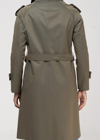 Kemerli Bej Midi Trençkot - Görsel 4