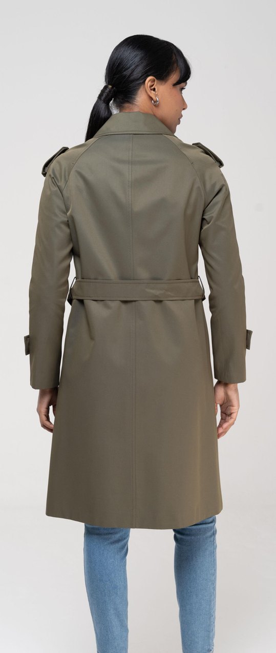 Kemerli Bej Midi Trençkot - Görsel 4