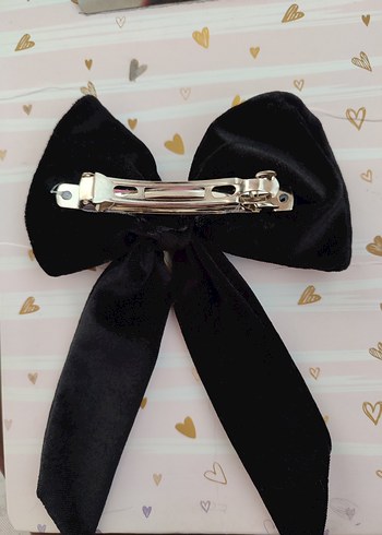 Klasik Siyah Kadife Fiyonk Saç Aksesuarı - Görsel 2